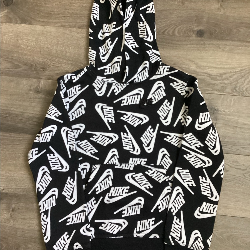 Nike Monochrome Graphic Hoodie child size small
